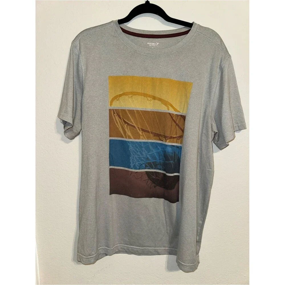 Old Navy Men's Short Sleeve Tees - Burgundy, Light Gray, Navy - Picture 3 of 4